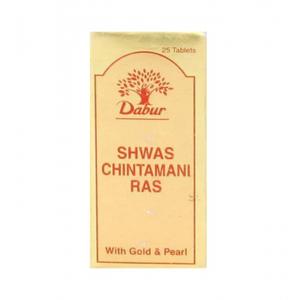 Dabur shwas chintamani ras with gold and pearl tablet